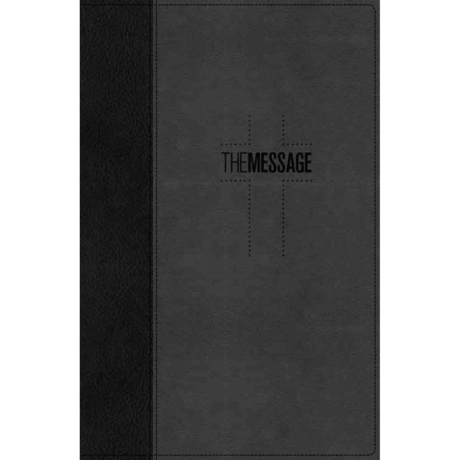 The Message Deluxe Gift Bible Black / Slate (Imitation Leather)