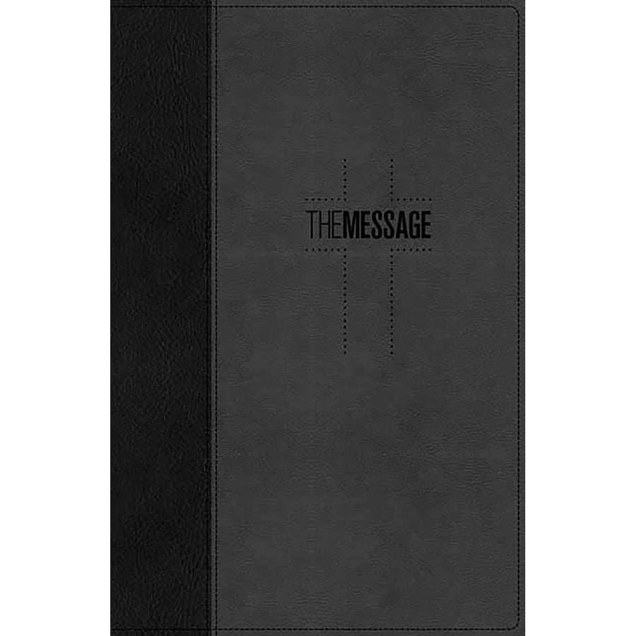 The Message Deluxe Gift Bible Black / Slate (Imitation Leather)