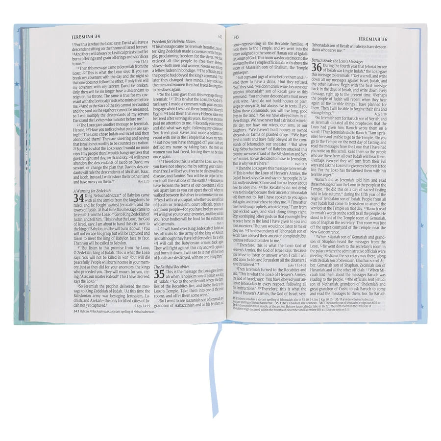 NLT Elephant Hardcover Baby Bible for Boys
