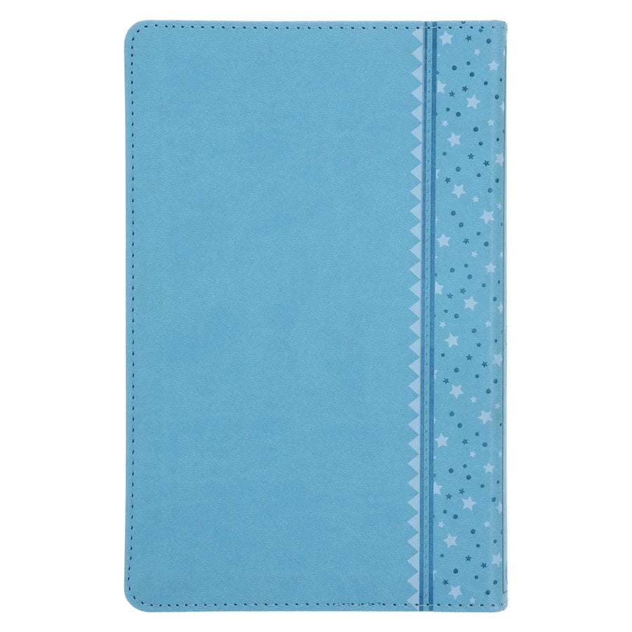 NLT Blue Elephant Flexcover Faux Leather Baby Bible for Boys