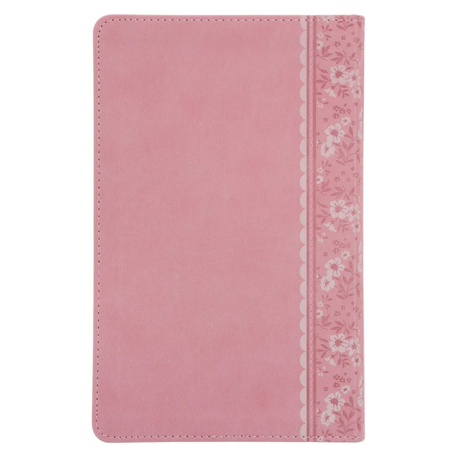 NLT Pink Deer Flexcover Faux Leather Baby Bible for Girls
