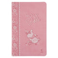 NLT Pink Deer Flexcover Faux Leather Baby Bible for Girls