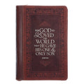 For God So Loved the World Brown Faux Leather Journal with Zipped Closure
