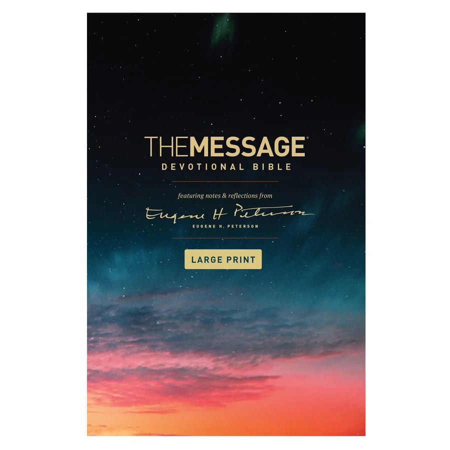 The Message Devotional Bible Large Print (Hardcover)