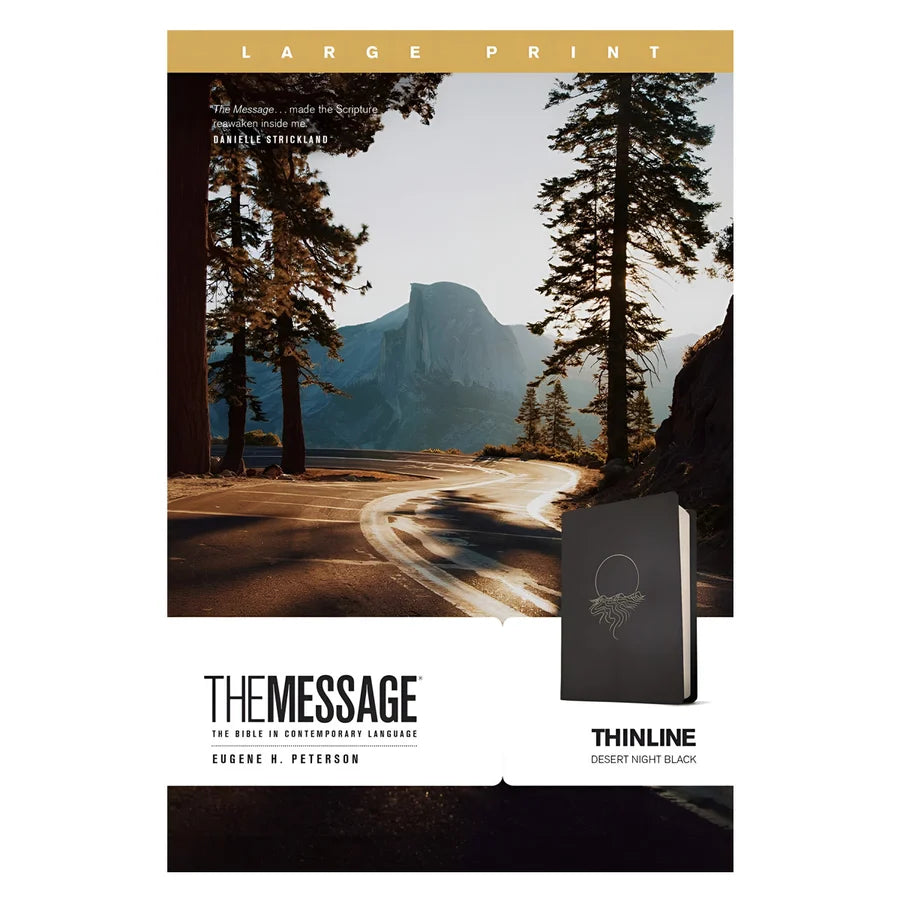 The Message Desert Night Black Imitation Leather Thinline Large Print
