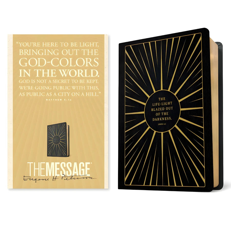 The Message Black Imitation Leather Anniversary Edition Life-Light Bible