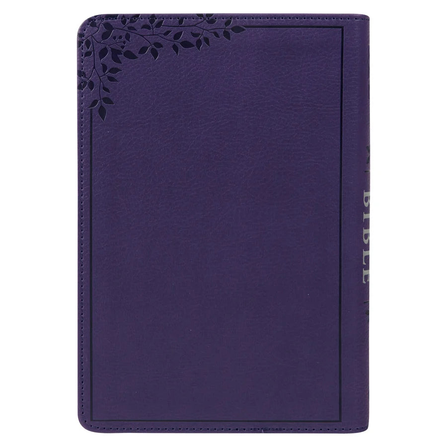 NLT Purple Faux Leather Flexcover Compact Bible