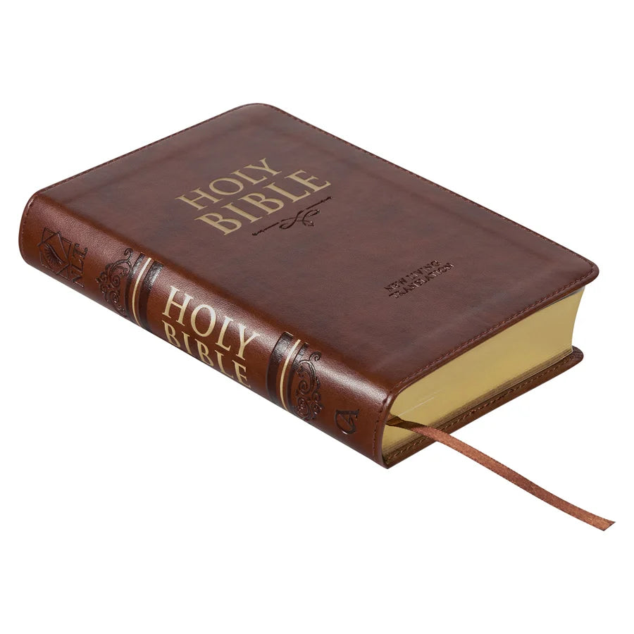 NLT Brown Faux Leather Flexcover Compact Bible