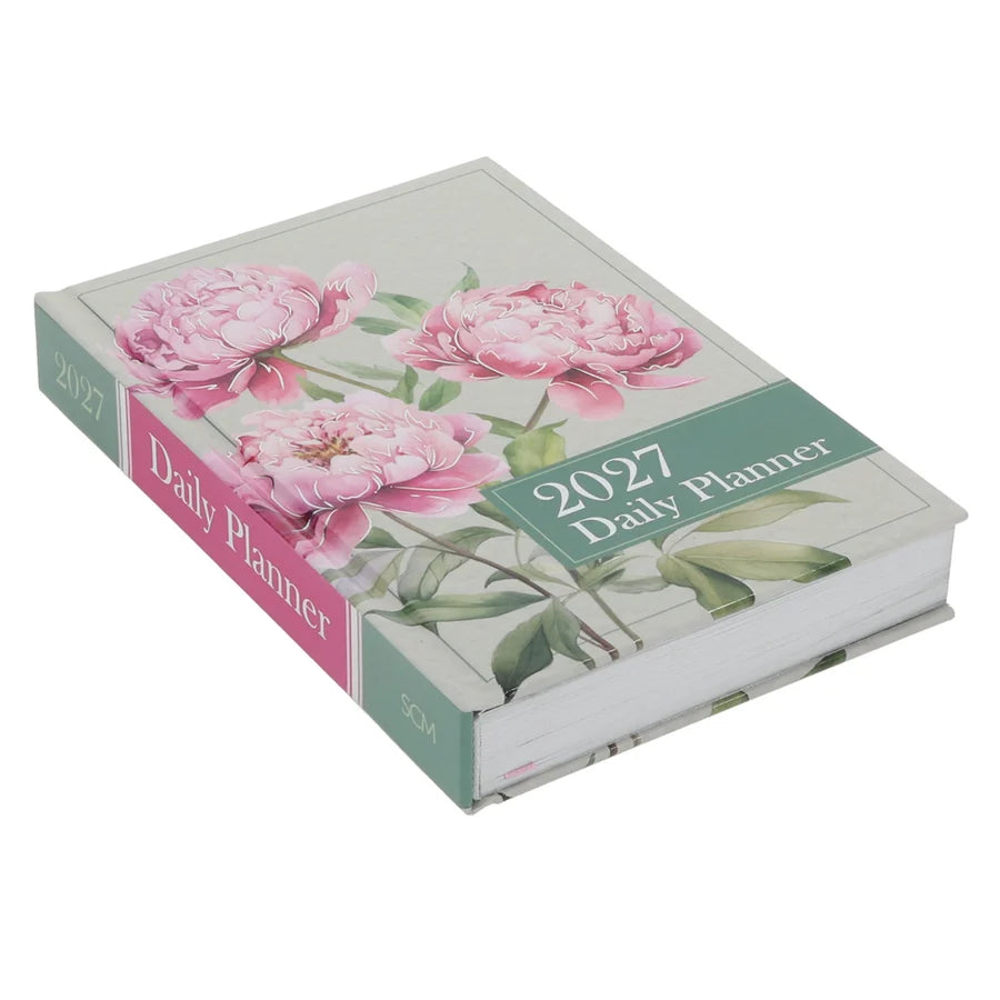 2027 Diary - General Christian Daily Planner for Women - Pink - Hardcover with Stationery Set