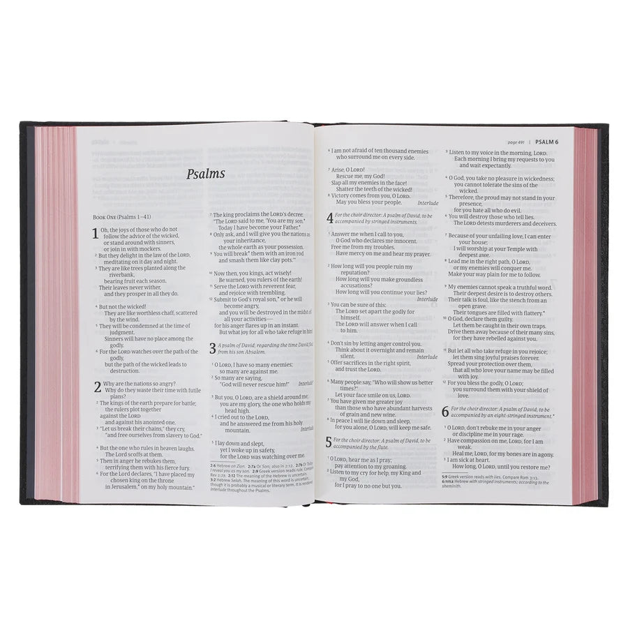 NLT Black Hardcover Bible Large Print
