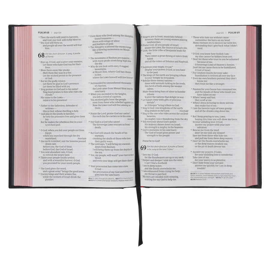 NLT Black Hardcover Bible Large Print