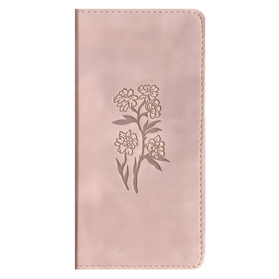 NLT Blush Pink Flowers Imitation Leather Filament Pocket Thinline Bible Red Letter