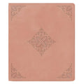 ESV Pink Fleur-De-Lis Design Imitation Leather Journaling Bible Red Letter