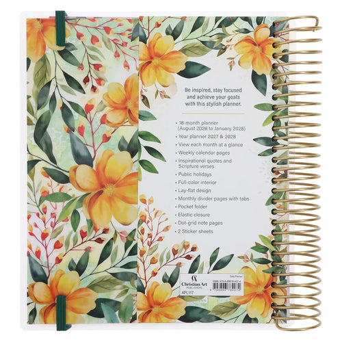 2027 Diary - 18-Month Planner for Women - He Restores My Soul - Wirebound
