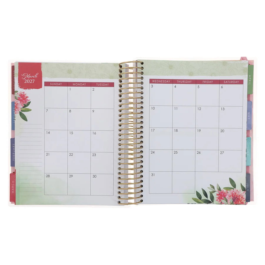 2027 Diary - 18-Month Planner for Women - Strength and Dignity - Wirebound