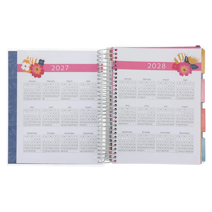 2027 Diary - 18-Month Planner for Women - Grateful and Blessed - Wirebound