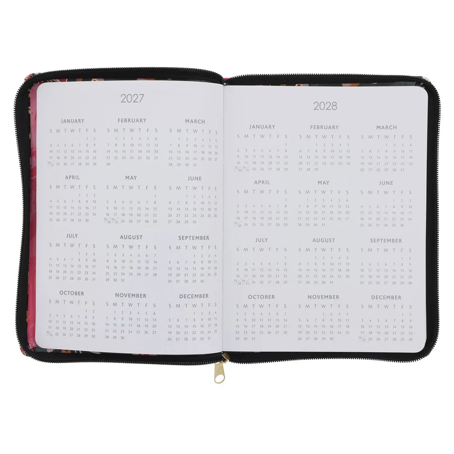 2027 Diary - 18-Month Planner for Women - Trust in the Lord - Faux Leather with Zip