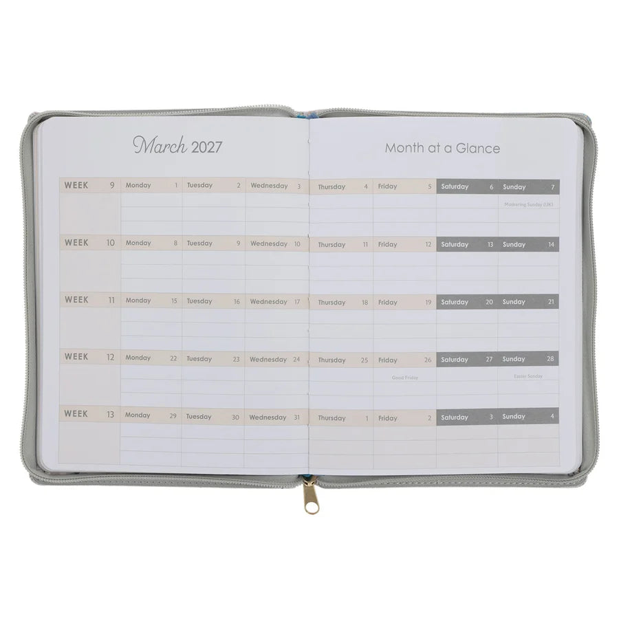 2027 Diary - 18-Month Planner for Women - All Things - Faux Leather with Zip
