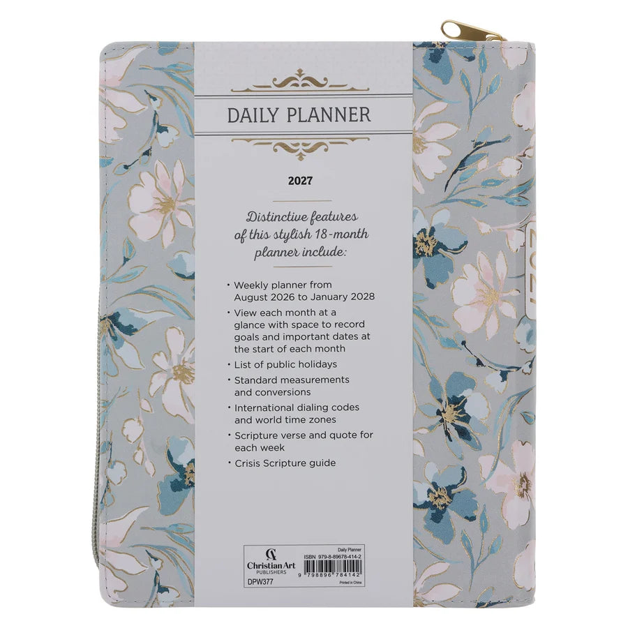 2027 Diary - 18-Month Planner for Women - All Things - Faux Leather with Zip