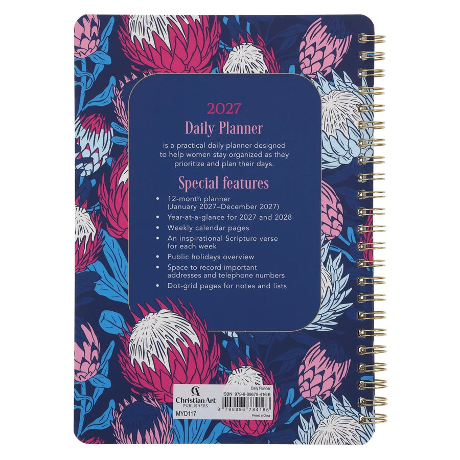 2027 Diary - Daily Planner - His Mercies Are New Every Morning - Wirebound