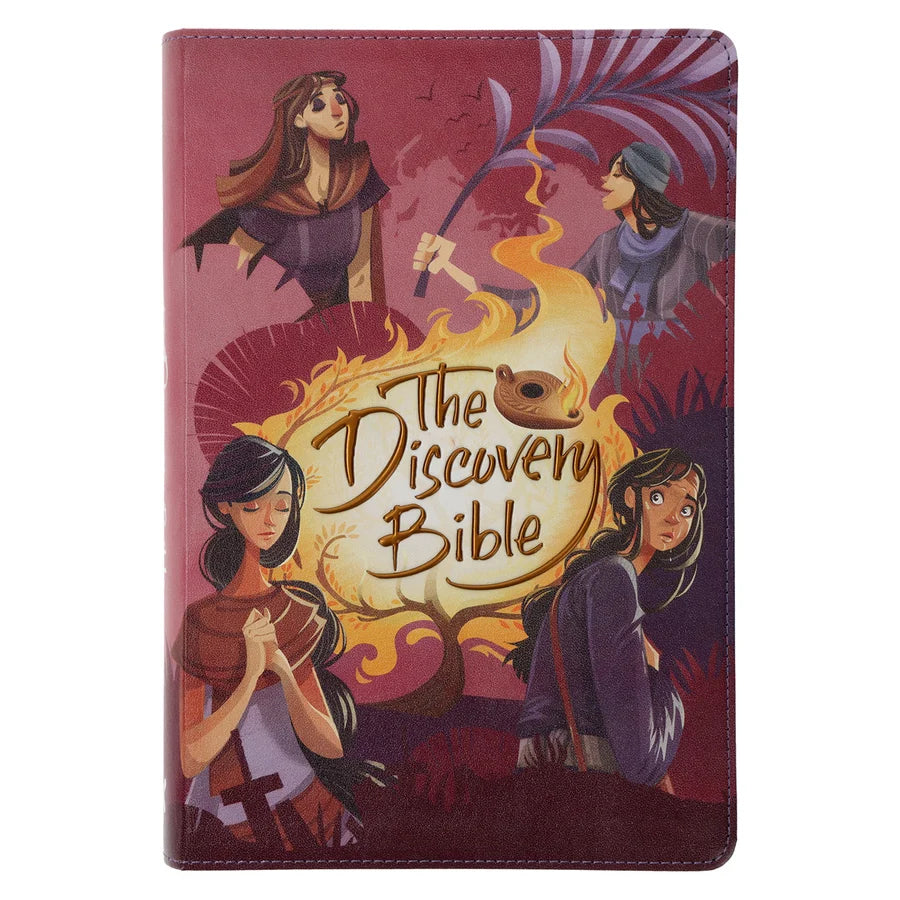 NLT Pink Faux Leather The Discovery Bible with Indexing Tabs