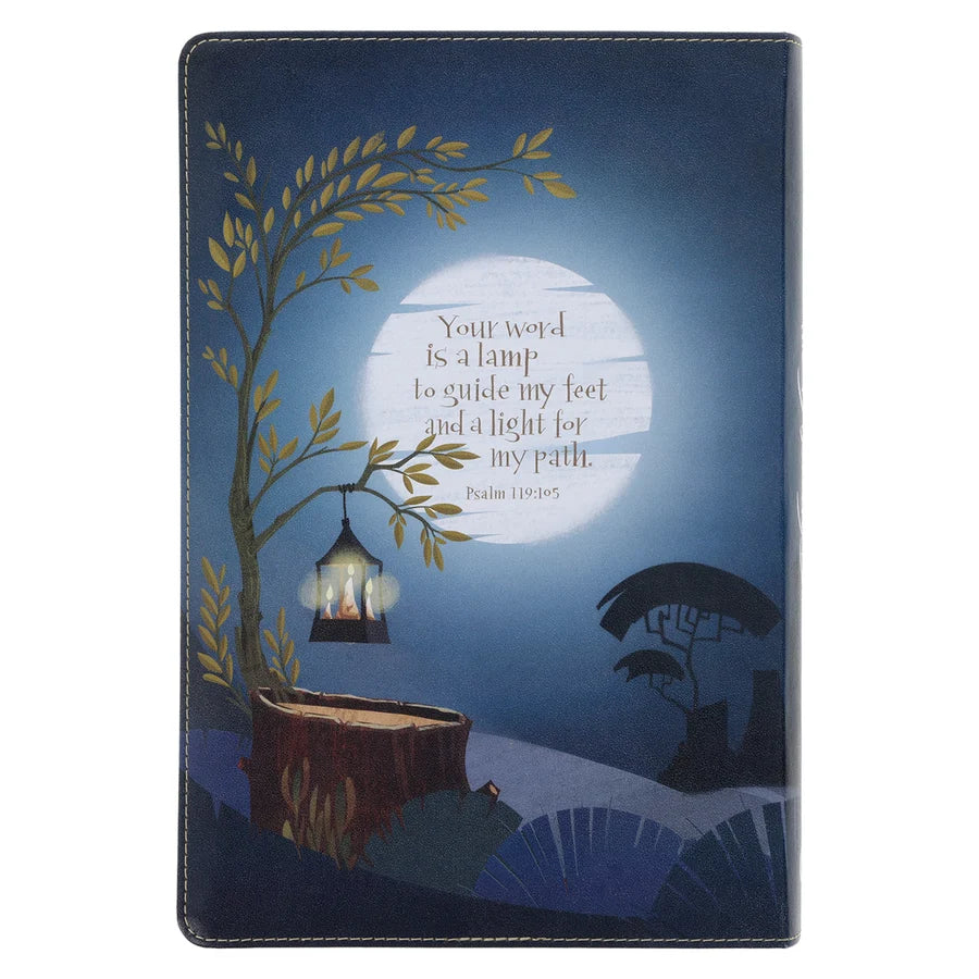 NLT Blue Faux Leather The Discovery Bible with Indexing Tabs
