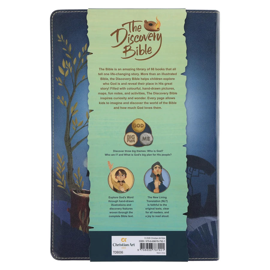 NLT Blue Faux Leather The Discovery Bible with Indexing Tabs