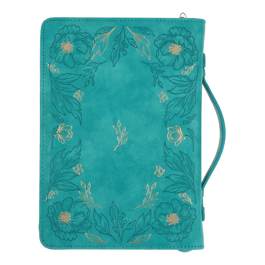 I Can Do All Things Through Christ Teal Faux Leather Bible Bag
