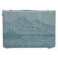 Faith Can Move Mountains Faux Leather Bible Bag