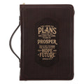 I Know the Plans I Have for You Brown Faux Leather Bible Bag